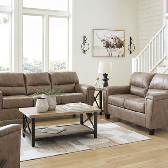 Navi - 3 Pc. - Sofa, Loveseat, Rocker Recliner - Fossil