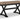 Mesa de comedor extensible rectangular Wildenauer - Marrón/Negro