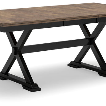 Wildenauer - Rectangular Dining Extension Table - Brown / Black