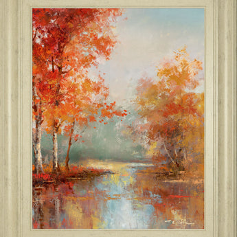 Autumns Grace II By T.C Chiu - Framed Print Wall Art - Orange