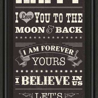 L-o-v-e Il By Pela Studio - Framed Print Wall Art - Black
