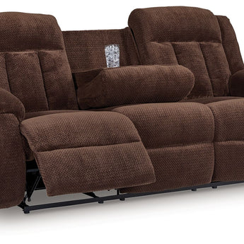 Free Wake - Sofá reclinable eléctrico con mesa abatible - Chocolate