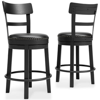 Valebeck - UPH Swivel Barstool  - Black