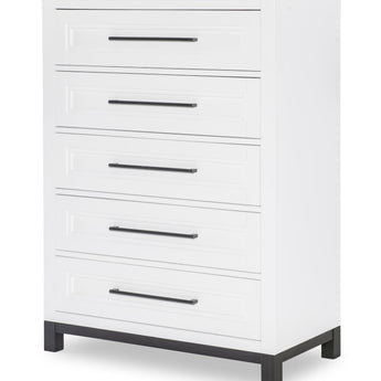 Dutton - Five Drawer Chest - Natural White