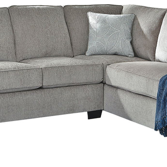 Altari - Right Arm Facing Corner Chaise With Sleeper 2 Pc Sectional - Alloy