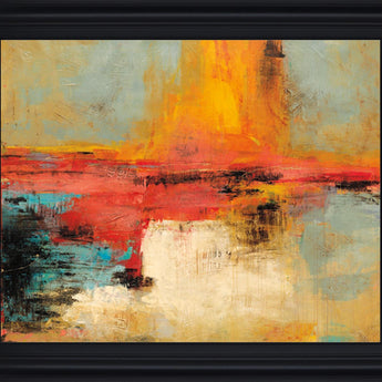 Solar Ember - 28" x 34" Framed Wall Art - Yellow