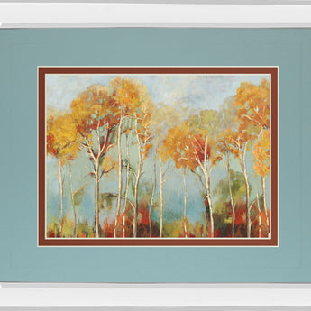 Up Front By Alison Pearce - Mirror Framed Print Wall Art - Blue