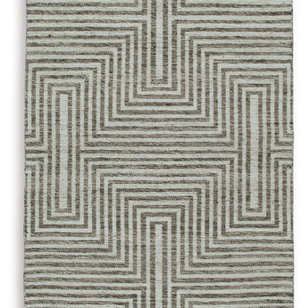 Jossen - 5' x 7' Rug - Ivory / Gray