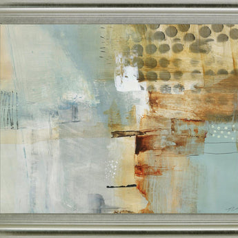Golden Mist - 28" x 34" Framed Wall Art - Light Blue