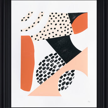 Terracotta Motion - 28" x 34" Framed Wall Art - Orange