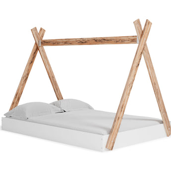 Piperton - Full Tent Complete Bed in Box - Brown / White