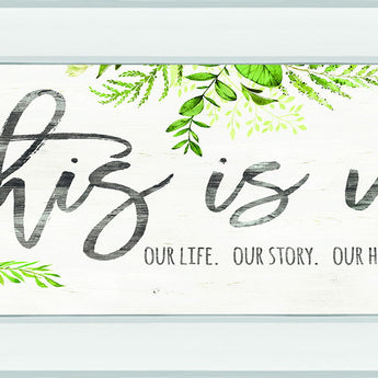 This Is Us By Marla Rae - Mirror Framed Print Wall Art - White