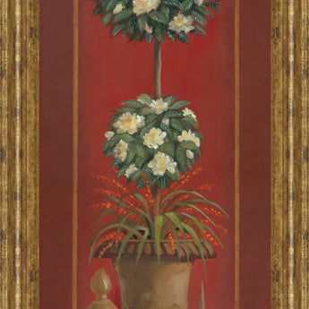 Potted Plant II - Framed Print Wall Art - Red