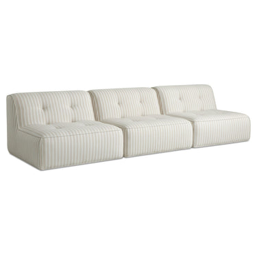 Sunseeker - 3 Piece Outdoor Sofa - Brown Stripe