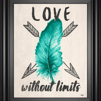 Teal Fearless Limits Il By Patricia Pinto - Framed Print Wall Art - Green