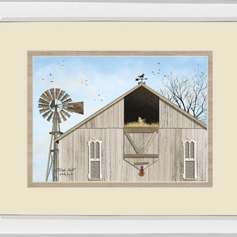 Winds Aloft By Billy Jacobs - Mirror Framed Print Wall Art - Beige