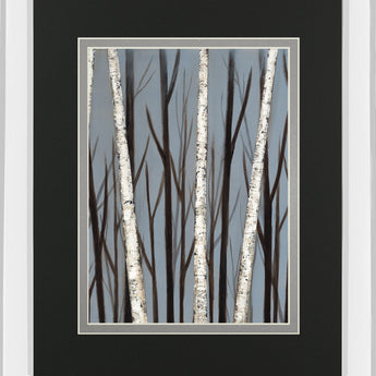 Birch Shadows By Eve Mirrored Frame - Dark Gray
