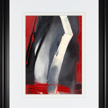 34x40 Red Streak III By Sharon Gordon - Dark Gray