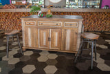 Marquez Kitchen Island Two Tone Light Brown - detail