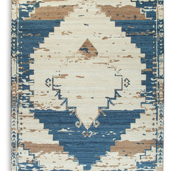 Varnler - 10' x 14' Rug - Blue / Brown / Tan