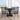 Mesa Molly de 122 cm con 4 sillas Magnolia, color negro
