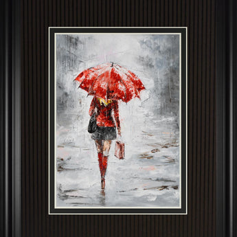 34x40 City in the Rain I By Jolanta Kowalik - Gray