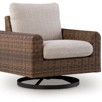 Dolan Creek - Sillón giratorio con cojín - Gris/Marrón