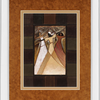 Divine Grace I By Rob Hefferan - Mirror Framed Print Wall Art - Light Brown
