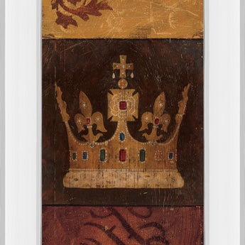 Regal Panel I By Avery Tillmon - Mirror Framed Print Wall Art - Dark Brown