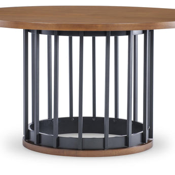 Midland - Round Dining Table - Warm Amber