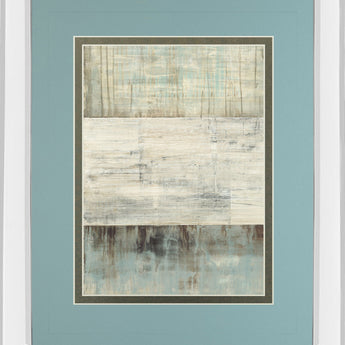 Of Fog & Snow By Heather Ross - Mirror Framed Print Wall Art - Light Blue