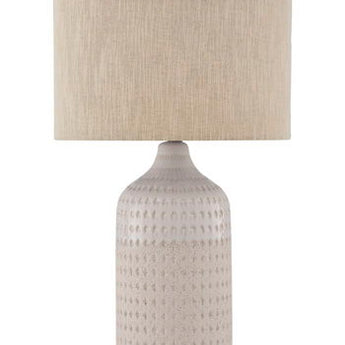 Capwich - Ceramic Table Lamp - Beige / White