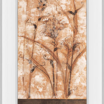 Fresco Il By Loretta Linza - Mirror Framed Print Wall Art - Beige