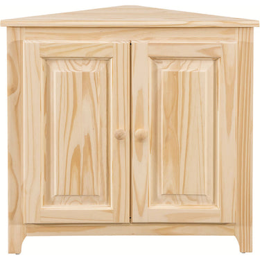 30" Pine Corner Shelf - Doors
