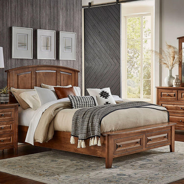 Carson Arched Panel King Storage Footboard Bed