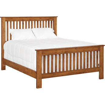 Shaker Slat Queen Bed - Tall Footboard