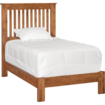Shaker Slat Twin Bed - Low Footboard