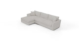 Cedar Park 126" Laf Chaise Sectional - Merit Snow