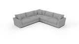 Cedar Park 120" Large Corner Sectional - Peyton Light Blue