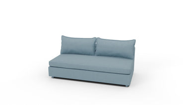 Cherrywood Armless Loveseat - Dream French Blue