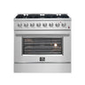 Forno 36" Dual Range w/Convection Oven, S.S. - FFSGS6197-36