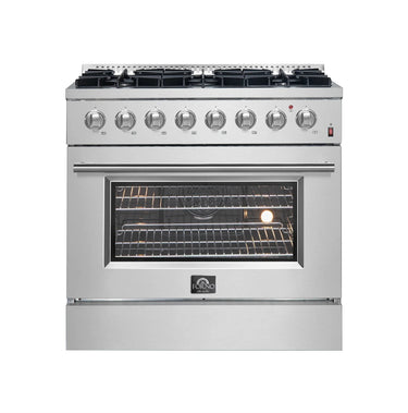 Forno 36" Dual Range w/Convection Oven, S.S. - FFSGS6197-36
