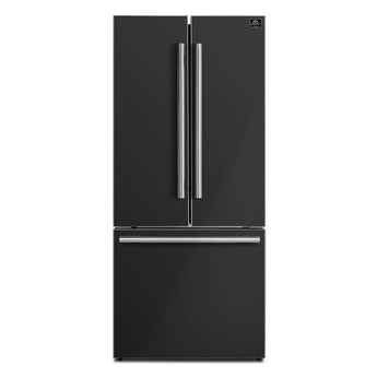 Forno 30" French Door Refrigerator, Black - FFFFD1974-31BLK