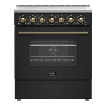 Forno 30" Paolo Electric Range, Black - FFSEL6011-30BLK