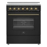 Forno 30" Paolo Electric Range, Black - FFSEL6011-30BLK