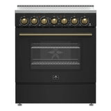 Forno 30" Paolo Electric Range, Black - FFSEL6011-30BLK