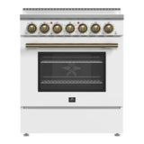 Forno 30" Paolo Electric Range, White - FFSEL6011-30WHT