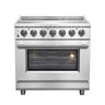 Forno 36" Massimo Freestanding Electric Range,Stainless - FFSEL6020-36