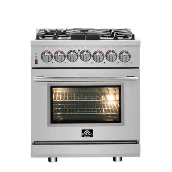Forno 30" Pro-Style Gas Range, Dual Fuel, S.S. - FFSGS6125-30