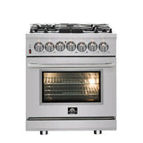 Forno 30" Pro-Style Gas Range, Dual Fuel, S.S. - FFSGS6125-30